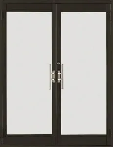 クリエラガラスドア 両開き 両把手 半外付型 1枚ガラス / PG仕様 Low-E複層ガラス仕様 1619 W：1,692mm × H：1,917mm LIXIL リクシル TOSTEM トステム