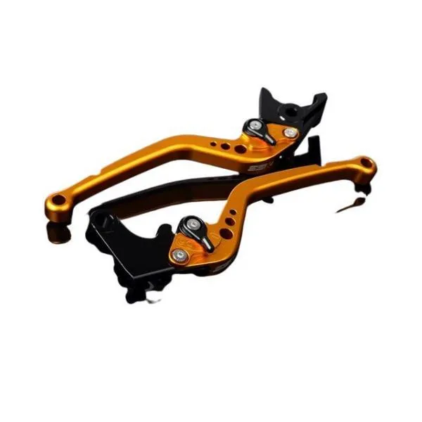 SPEEDRA アルミビレットアジャストレバーセット スタンダードロング（レバー本体：マットゴールド） アジャスター マットブラック SPEEDRA