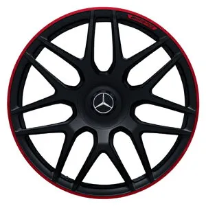 W463A W464 Gクラス ゲレンデヴァーゲン AMG G63 G550 G400d G350d AMGライン 純正 AMG 22インチアルミホイール 鍛造7ツインクロススポーク 【マットブラック レッドリム Edition 1 仕様】・グッドイヤー イ