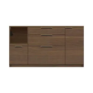 [幅160cm×奥行50cm] パモウナ カウンター NW NWA－1600R下台 WN ウォールナット (配送員設置)