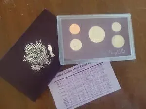 1990-S 米国造幣局プルーフコイン 5 枚セット オリジナルスリーブ入り COA付き