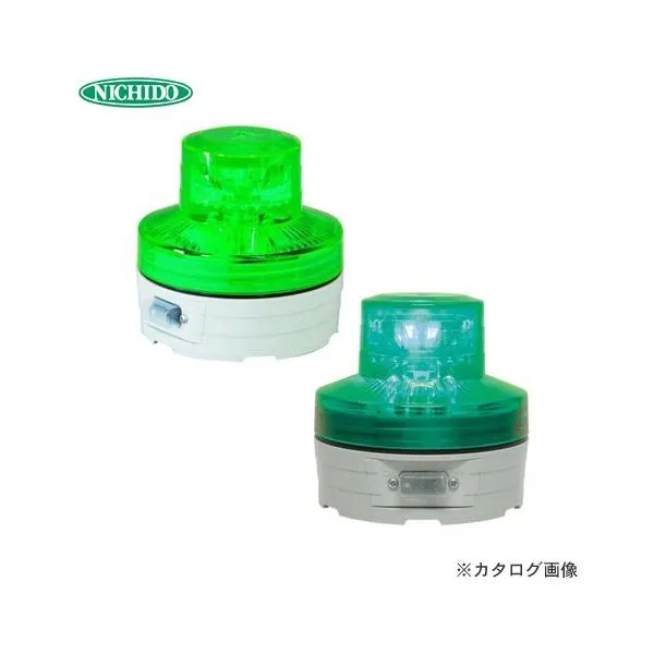 日動工業 電池式LED回転灯／ニコUFO 夜間自動点灯タイプ 緑色 NU-BG