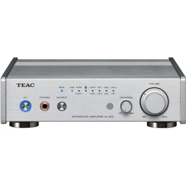 ティアック HDMI入力対応USB DAC/ ステレオプリメインアンプ(シルバー) TEAC Reference AI-303-S 返品種別A