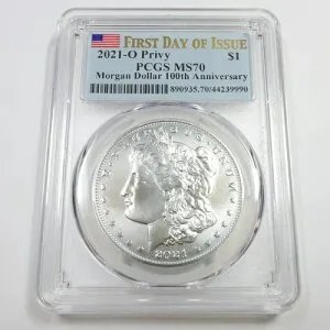 2021 O ニューオーリンズ PCGS MS70 FDOI - シルバー モルガン ダラー 1ドル 米国コイン #57188??A
