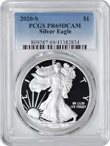 2020-S $1 アメリカン シルバー イーグル PR69DCAM PCGS