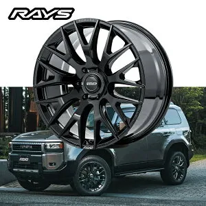 トヨタ ランドクルーザー 250 TOYOTA LAND CRUISER 250 【送料無料・4本セット】 RAYS レイズ ホイール HOMURA 2x9R 20x9.0J +55 6H139.7 グロッシーブラック(BNJ)