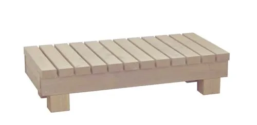 WOODPRO 屋外用 縁台 踏み台 幅89cm 奥行40cm 高さ23.6cm WB（ホワイトベージュ）色 国産杉 板幅6.5cm 庭 ベランダ 玄関 勝手口 ステップ 段差 受注生産