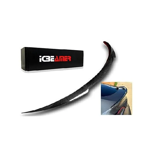 ICBEAMER 100 Real Dry Carbon Fiber Rear Spoiler JDM Style V Wing Sport