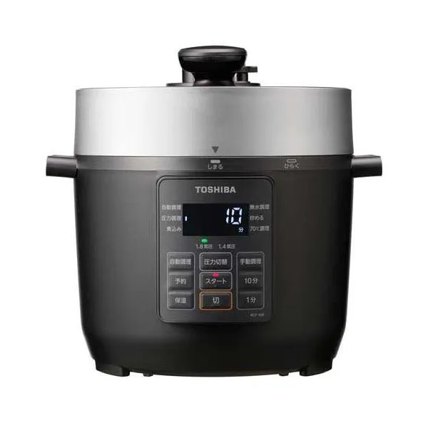 東芝 電気圧力鍋 1台8役 自動メニュー 予約 高圧力調理1.8気圧 RCP-30R(K) ( 1台 )/ 東芝(TOSHIBA)