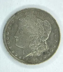 1882 O モルガン銀貨 AU 未流通程度 トーン