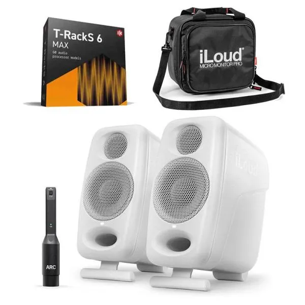IK Multimedia 【春得セール】iLoud Micro Monitor Pro White Pair 2025BF + T-RackS 6 Max + 専用 Travel Bag (ペア)(ブラック)(モニタース...