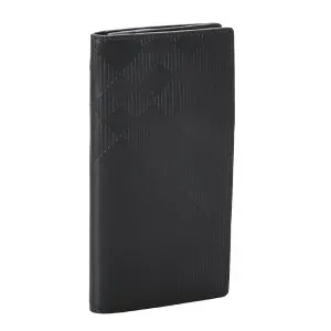 〈クーポン5%OFF〉バーバリー／BURBERRY エンボスチェックコンチネンタルウォレット” ロングウォレット・二つ折り長財布(ブラック) 8103991[返品OK]