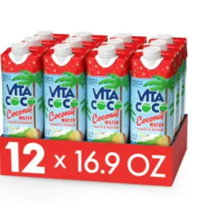 ビタココ ピーチマンゴー ココナッツウォーター 500ml 12本セット Vita Coco Coconut Water, Peach Mango, 16.9 fl oz Tetra (Pack of 12) 【お取り寄せ商品】