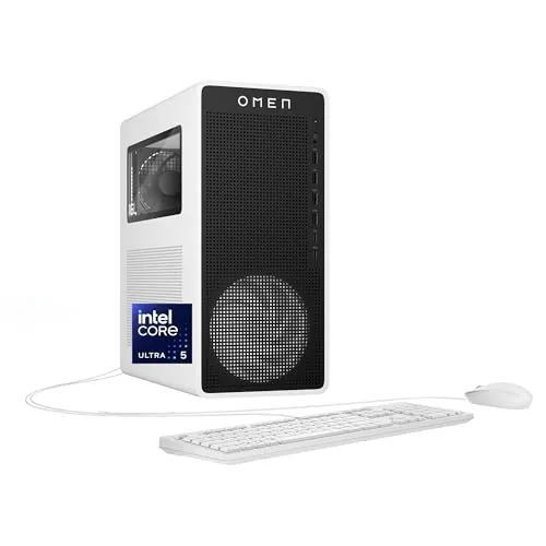 HP OMEN 16L ゲーミングデスクトップPC、Intel Core Ultra 5 225F、16GB RAM、1TB SSD、NVIDIA GeForce RTX 5060、Windows 11 Home、Microsoft Copilot、Pan