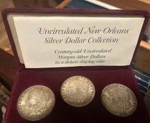 オリジナルケース、ニューオーリンズ ?銀貨コレクション 1883 1884 1985