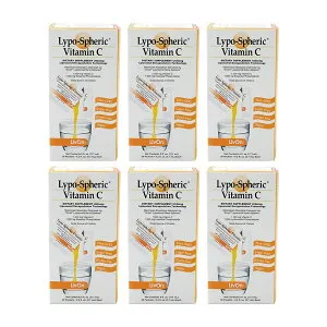 【送料無料】 6個セット ビタミンC 1000mg 30個入り 包み 高濃度 美容 リポスフェリック【LivOn Labs】Lypo-Spheric Vitamin C 1,000 mg 30 Packets