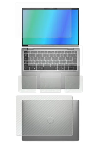 [5点セット(画面+天板+パームレスト+タッチパッド+キーボードカバー)] ClearView Dell Inspiron 14 5441 2024年モデル 14インチ用 [清潔 目に優しい アンチグレア ブルーライトカット] 液晶 保護 フィルム＋カーボ