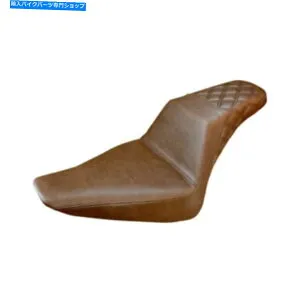 シート harley suspeails - 格子ステッチ - 812-26-173BR Saddlemen Step-Up Seat for Harley Softails - Lattice Stitched - 812-26-173BR【並行輸入品】
