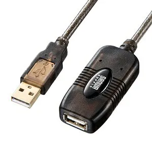 サンワサプライ 最大20m延長対応 ハイパワータイプ USBアクティブリピーターケーブル KB-USB-R220