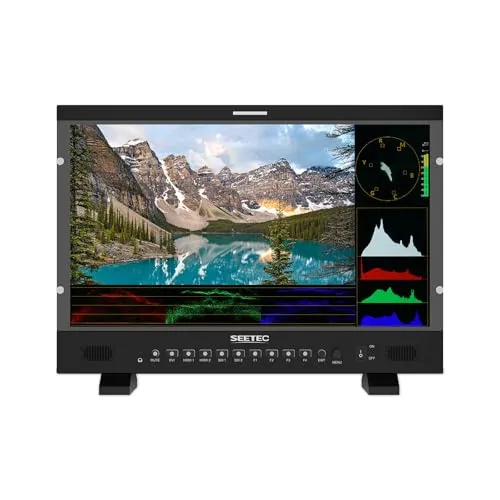 SEETEC P215 PRO 21.5インチ 1000Nit カメラフィールドモニター、ポッドキャスト放送モニター 4K 60Hz HDMI2.0 3G-SDI HDMI入力出力 3DLUT HDR 波形集計 3カラーインジケーター
