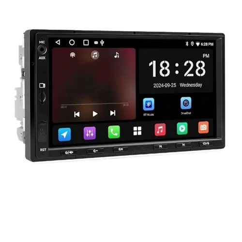 ワイヤレス carPlay アンドロイド自動表示 カーステレオ 7インチ 自動車用マルチメディアプレーヤー ラジオ Android Auto Carplay スクリーンナビゲーション 2Din A5L(With Rear Camera)