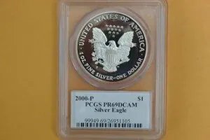 2000-P プルーフ アメリカン シルバー イーグル PCGS PR69 DCAM ジョン・マーカンティ