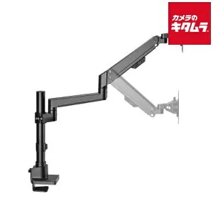 グリーンハウス 液晶ディスプレイアーム ガススプリング クランプ/グロメット式 1画面 GH-AMEP1-BK ブラック 《納期約4週間》