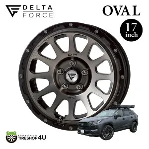 4本セット デルタフォース オーバル 17X7.0J 5/114.3 +32 CB 73.1φ マットスモークポリッシュ DELTA FORCE OVAL MAT SMOKE POLISH ホイール 単品 4本価格 MONOBLOCK 17×7.0J +32 5-114.3 hubφ73 MSP 7J RAV4 Adventure アドベン