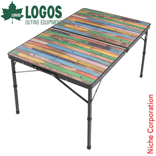 ロゴス Old Wooden 丸洗いダイニングテーブル 12080 73188047 キャンプ用品 アウトドア ローテーブル キャンプ用品