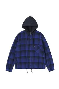 Flannel Hoodie - Blue / Black (SD25F-SH05) SEDAN ALL PURPOSE(セダン オール パーパス)