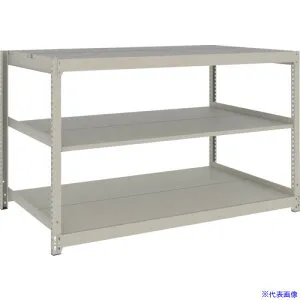 ■TRUSCO スチールラック 薄板ラック(棚板分割タイプ、耐荷重100Kg)1800×595×H900 3段単体 ネオグレー UL3663(NG)(6637724)