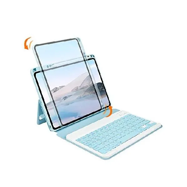 KMXDD Magnetic Keyboard Case Compatible with iPad 8.3" Mini 6th Generation Keyboard Case Vertical Detachable Clear Cover with Pencil Holder S_並行輸入
