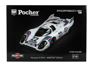 PORSCHE 917K N22 ルマン24時間優勝 1971 ヘルムートマルコ ギースヴァンレネップ ホワイトブルー/ Pocher 1/8 モデルキットミニカー
