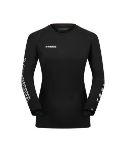 獲得ポイント100pt 【送料無料】マムート(MAMMUT) Tシャツ 長袖 QD ロゴ プリント ロングスリーブ Tシャツ アジアンフィット 1016-01040-00739 【国内正規品】 レディース bk－wh PRT3 S（EU－XS）