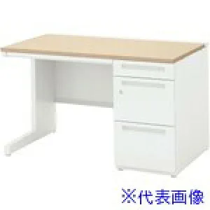 ■ウチダ SCAENA H700/片袖デスク SK127A4－3LSK OW/LF 51162273(4330124)[送料別途お見積り][法人限定][外直送]