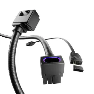 AsiaHorse Hydrus 8ピン GPU用スリーブケーブル GPU用PC電源 延長ケーブル (18 AWG高性能銅コア) 30CM 1本の8ピン 延長 600Wの16 AWG PC電源ユニットに対応しHydrus-8PIN-黒