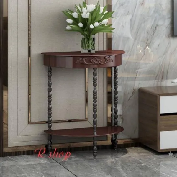 A07352 Aサイドテーブル コンソールテーブル ．玄関テーブル 花台 電話台 アンティーク調デザイン 幅60cm