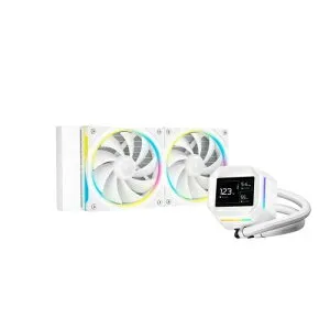 【送料無料】Deepcool R-LM240-WHDMMC-1 LM240 WH/ 240mm水冷CPUクーラー/ 2.4インチIPS液晶ディスプレイ/ 第6世代ポンプ/ 「FL12 SE」ARGBファン/ Intel LGA1851/ 1700/ 1200/ 1151/ 1150/ 1155/ AMD AM5/ AM4