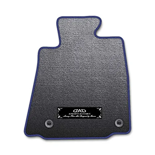 DAD ギャルソン D.A.D エグゼクティブ フロアマット TOYOTA (トヨタ) ARISTO アリスト JZS147 年式H3/10～H9/8 2WD 1台分 エレガントデザイングレー/オーバーロック（ふちどり）カラー : ネイビーブルー/刺繍 :