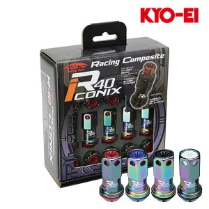 フレアクロスオーバー ホイールナット MS31S MS41S M12xP1.25 テーパー座用 レーシングコンポジット ネオクロ 17HEX 20個入 KYO-EI(協永産業) RIF-03N*