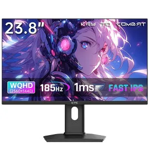 【2,000クーポン＋P最大31.5％還元！】モニター 24インチ ゲーミングモニター WQHD(2560x1440) Fast IPS 185Hz 1ms 低ブルーライト フリッカーフリー Freesync & G-syncHDMIx2 DPx1 3年保証 PS5対応 持ち上げおよび