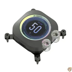 【5日最大1500円クーポン】CORSAIR XC7 RGB Elite LCD CPU ウォーターブロック - 480x480 IPS LCDスクリーン 31 LED USB-C Intel LGA 1700、AMD AM5以降に対応 ステルスグレー