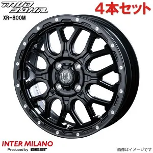 アルミホイール フォレスター SLG/SL5 スバル インターミラノ マッドバーン XR-800M 4本 1台分 18インチ 5穴 【18×7.5J 5-114.3 INSET48 マットブラック/ピアスポリッシュ(MBK/PP)】