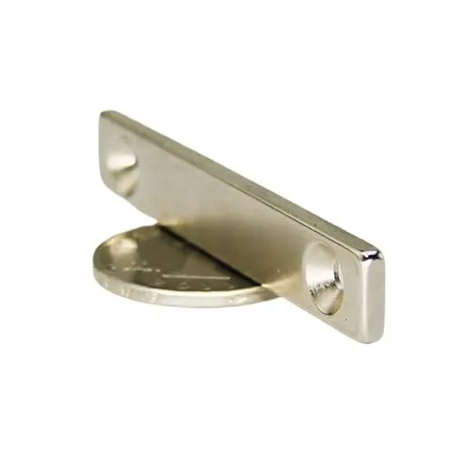 1~50PCS 60x10x5-5 mm Sheet Rare Earth 2 holes 5mm Block Rectangular Strip Magnetic 60*10*5-5(15pcs)