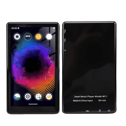 EBTOOLS MP3プレーヤー 5インチ タッチスクリーン 11 HiFi 5.0 音楽プレーヤー メモリーカードとデュアルバンドWiFi付き オンライン音楽ストリーミングとビデオ再生用 (ブラック)
