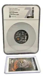 2021年 クック諸島 世界の神々 天照大御神 S$20 MS70 NGC 3オンス シルバー アンティーク