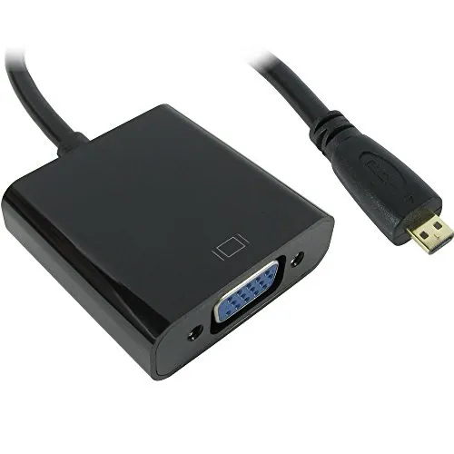 Micro D HDMIプラグto 15ピンVGAソケットwithオーディオケーブルコンバータ