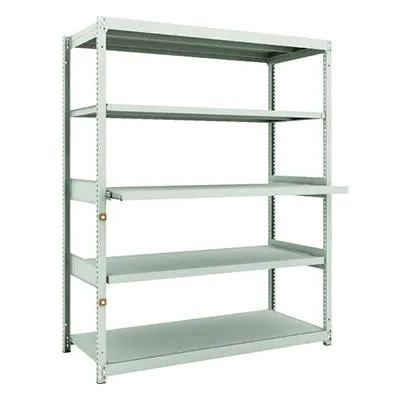 TRUSCO M1.5型軽中量棚 幅1460×奥行595×高さ1800mm スライド2段 単体 116-3893