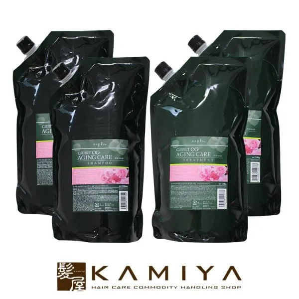 ナプラ ケアテクト OG シャンプー AC 1200ml 2個＋トリートメント AC 1200g 2個 計4個 詰替用セット|弾力 ツヤ髪 弱酸性