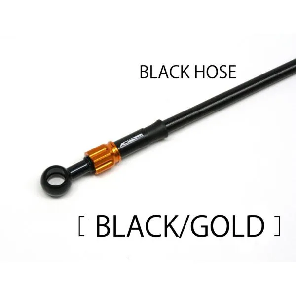 AC-PERFORMANCELINE YZF-R1/ABS YZF-R1M アルミ ブラック/ゴールド ブレーキホース(リア) スタンダード取り廻し 32231581